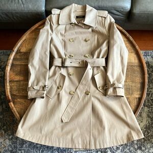 Lauren Ralph Lauren Belted Trench Coat in Birch Tan Size XS